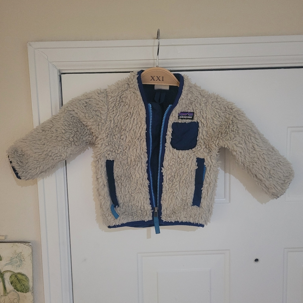 Patagonia High Pile Fleece Jacket Osito Size 12 Months Beige Kids
